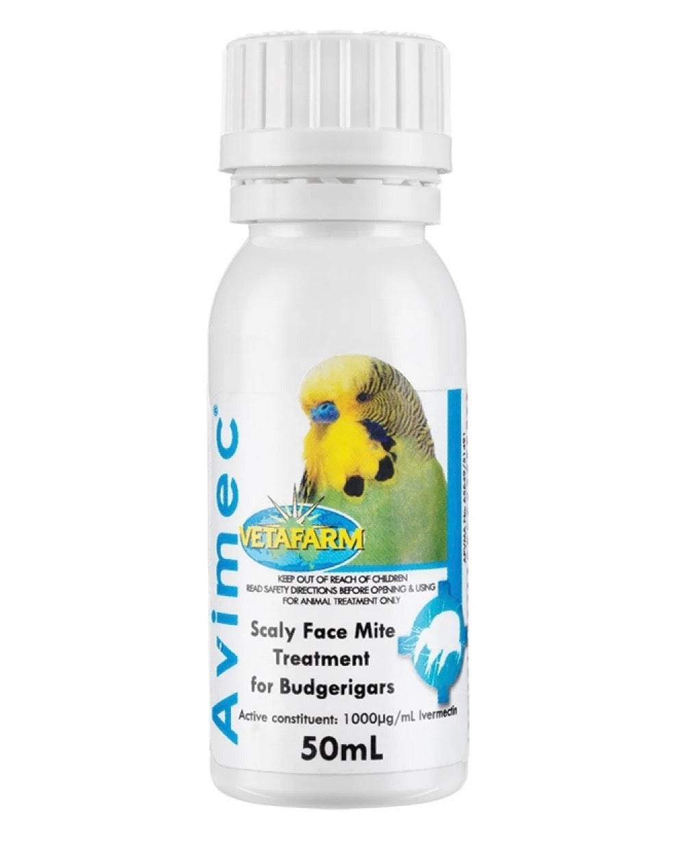 Avimec (Vetafarm) Treatment for Scaly Face Mite for Budgerigars
