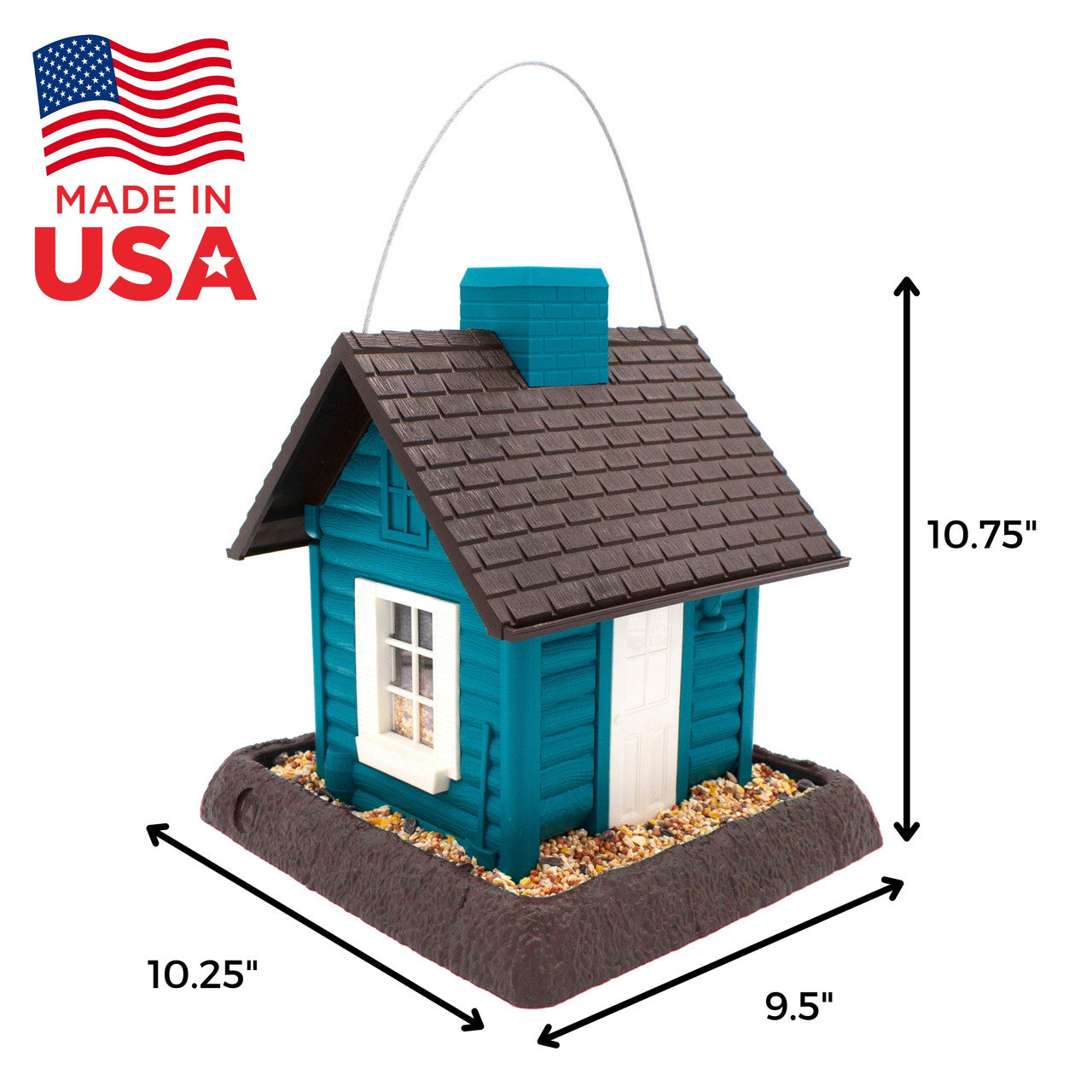 North States Village Collection Lakeside Cabin Birdfeeder 9053