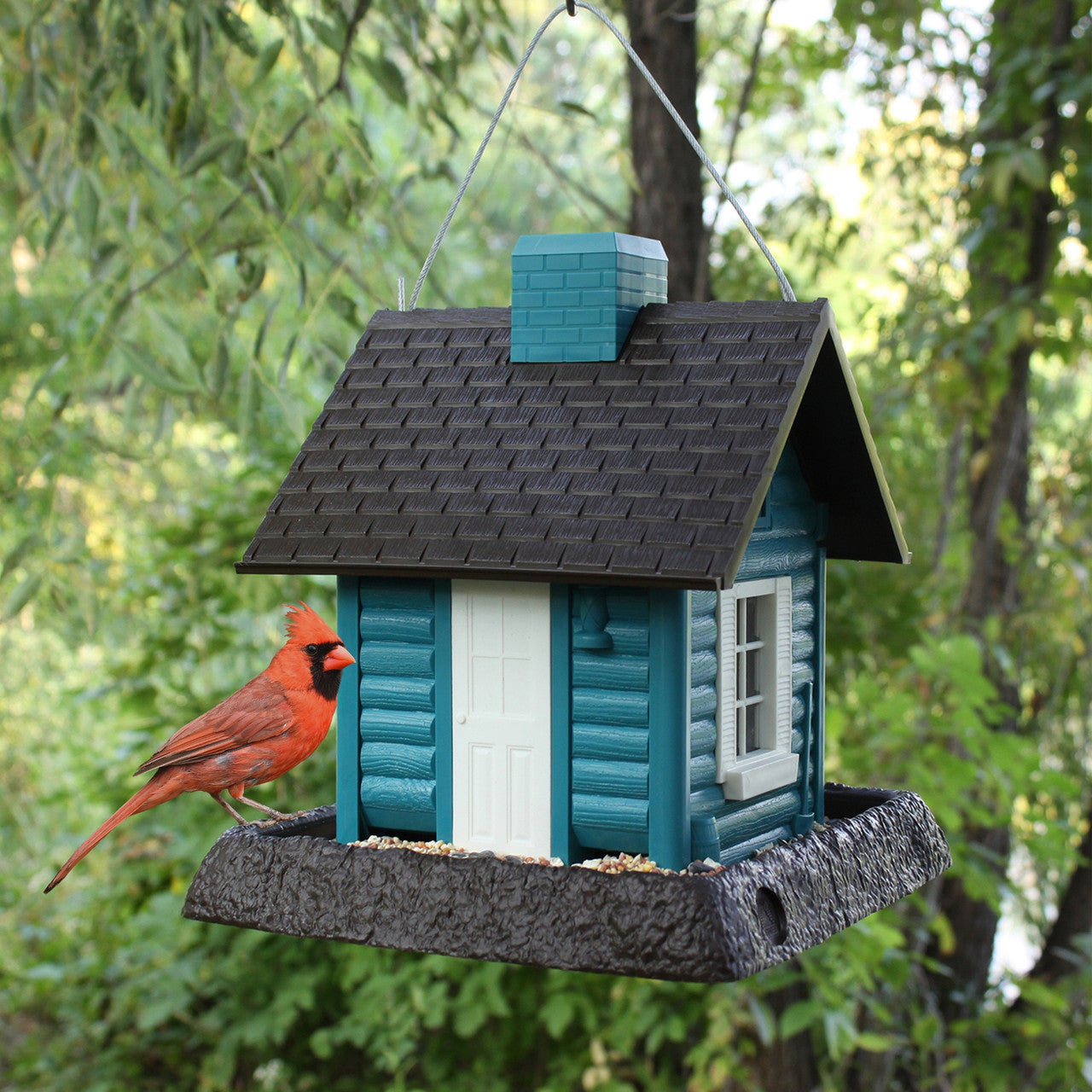 North States Village Collection Lakeside Cabin Birdfeeder 9053